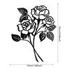 Rose Flower Metal Wall Art Decors Sculpture Black Flower Iron Wall Decoration Minimalists Wall Art Ornament Hanging Sign