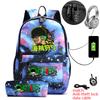 One Piece Zoro Print Anti Theft School Backpack Student Bookbag with Pen Case for Kids Teens