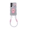 Suitable for Samsung S25 Ultra Cartoon Cute S24plus with Integrated Lanyard Hole Large Wave Mobile Phone Case