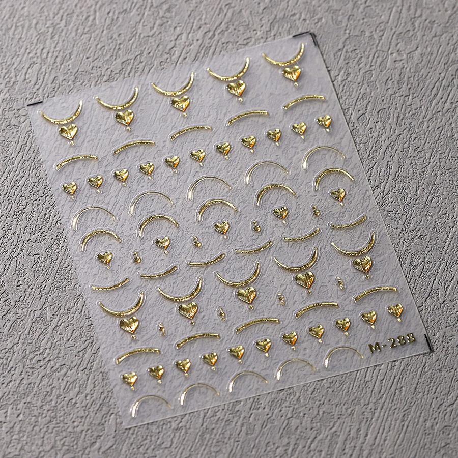 1pcs White 5D Pearl Lace Wave Lines Nail Art Stickers Elegant Exquisite Nail Decoration Decals DIY Self Adhesive Transfer Slider