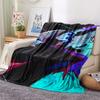 1Pc Angel Anime Print Flannel Blanket, High Quality Comfortable for All Seasons, Home Decor, Warmth and Comfort, Perfect for Christmas Gifts 05