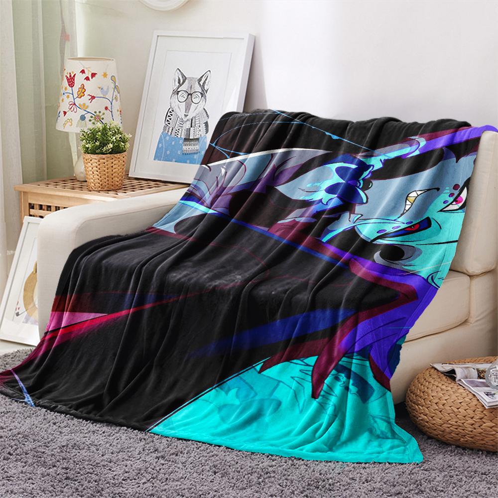 1Pc Angel Anime Print Flannel Blanket, High Quality Comfortable for All Seasons, Home Decor, Warmth and Comfort, Perfect for Christmas Gifts 05