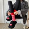 Fashionable and versatile Contrast colored socks women's high top pile up socks Korean version of spring/summer cotton socks