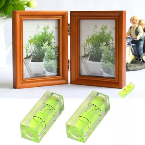 2-Pack Mini Levels, Horizontal Level, Bubble Meter, Compact, Portable Level, High-Precision Tilt and Angle Measurement Tool, for Measuring Interior De