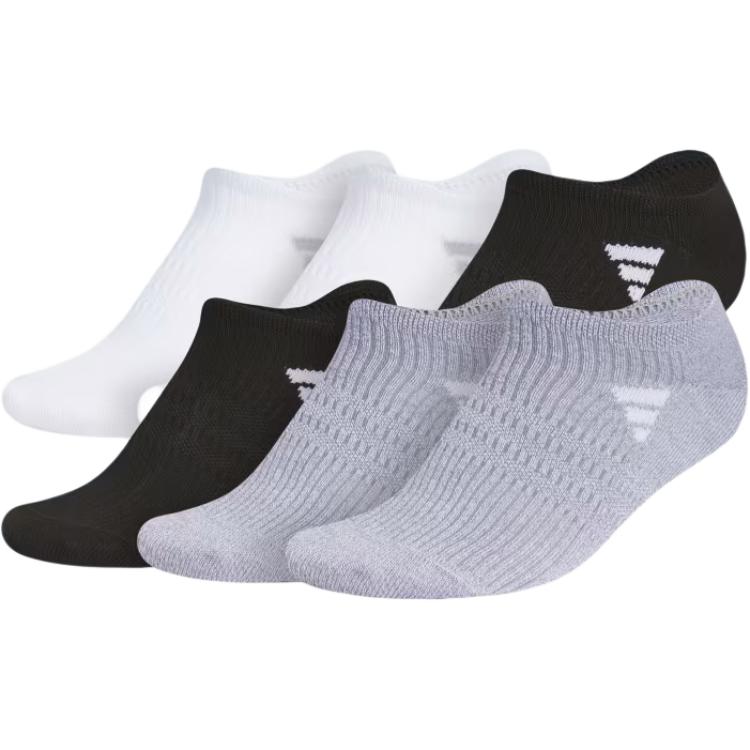Adidas Free Shipping With AdiClub Superlite 3.0 6 Pack No Show Socks IR0888 M