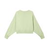 Nike Odzież sportowa Phoenix Fleece Jednolity kolor Okrągły dekolt Casualowa Luźna bluza Damska bluza Zielona FZ6810-371