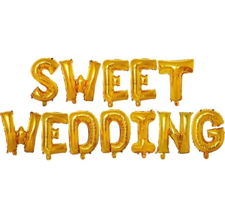 Aluminum Foil Balloons Alphabet Letter Party Supplies 16" Balloons for Birthday Wedding Valentine's Decoration