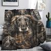 1Pc Afghan Hound Print Flannel Blanket, High Quality Comfortable for All Seasons, Home Decor, Warmth and Comfort, Perfect for Christmas Gifts