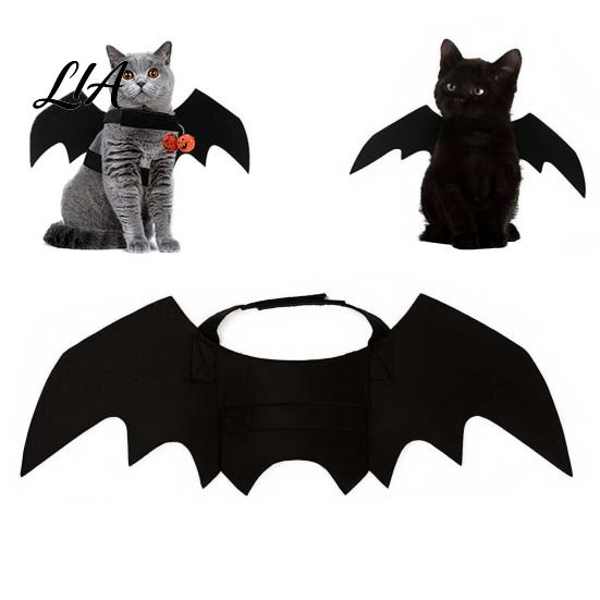 Small Dog Cat Costume Halloween Pet Bat Wings Costume, Felt Black Harness for Dogs Cosplay Accessories Cats, Funny Party Dress Up Apparel Parties