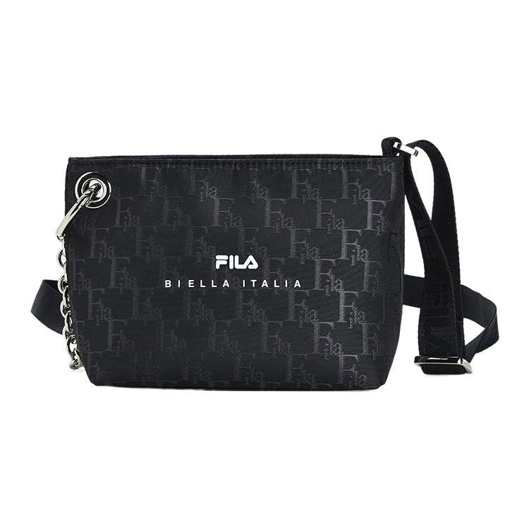 FILA Simple Casual Commuter Versatile Fashion Fabric Handheld Shoulder Crossbody Bag Women bags Black F13W328166F-BK Black