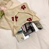 Flower Hollowed Knitting Tote Bag Large Capacity Casual Womens Shoulder Bag For Daily Use