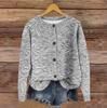 Women's Vintage Knit Button Vintage Print Cardigan Jacket