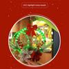 Christmas Wreath Decorations With Led Lights Christmas Led Wreath Front Door Lights Luminous Garland Home Decorative Lights byLi