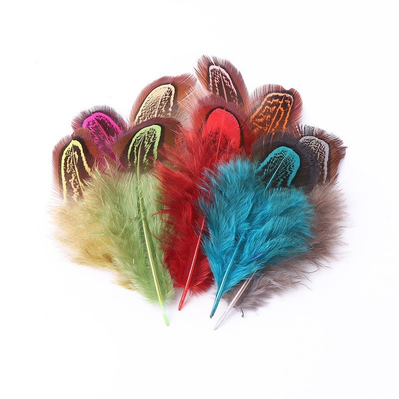 100Pcs Pheasant Chicken Feathers for DIY Earrings Jewelry Making Dream Catcher Wedding Centerpiece Decor Crafts Accessories