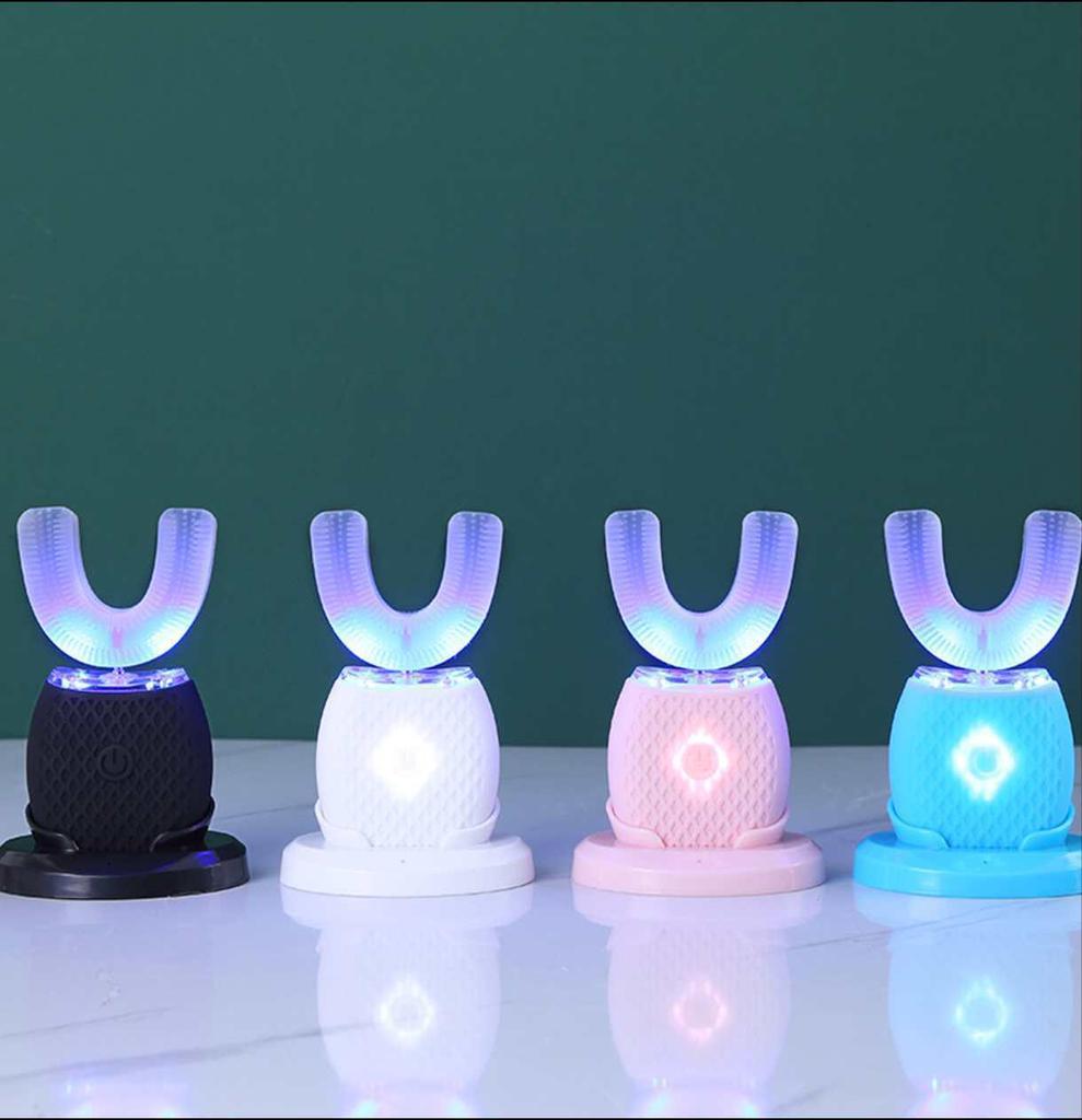 Automatyczna Wodoodporna Szczoteczka Soniczna w Kształcie U z Miękkim Silikonowym Włosiem