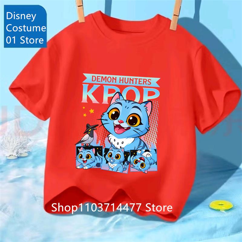 2025 Kids T-shirt K-Pop Demon Hunters Tiger Shirt Fans Gift Toddler Girl Boy Demon Hunters Tiger