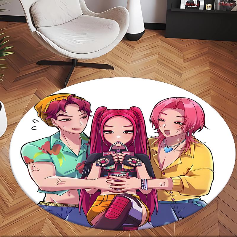 Miromabby (5) Round Office Rug Decorative Floor Rug for Office Bedroom Living Room and Home Space