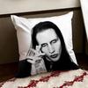 MMarilyn MManson Cushion Cover Reversible Soft Durable Pillow Cover Home  Car MultiScene Use for Daily Comfort