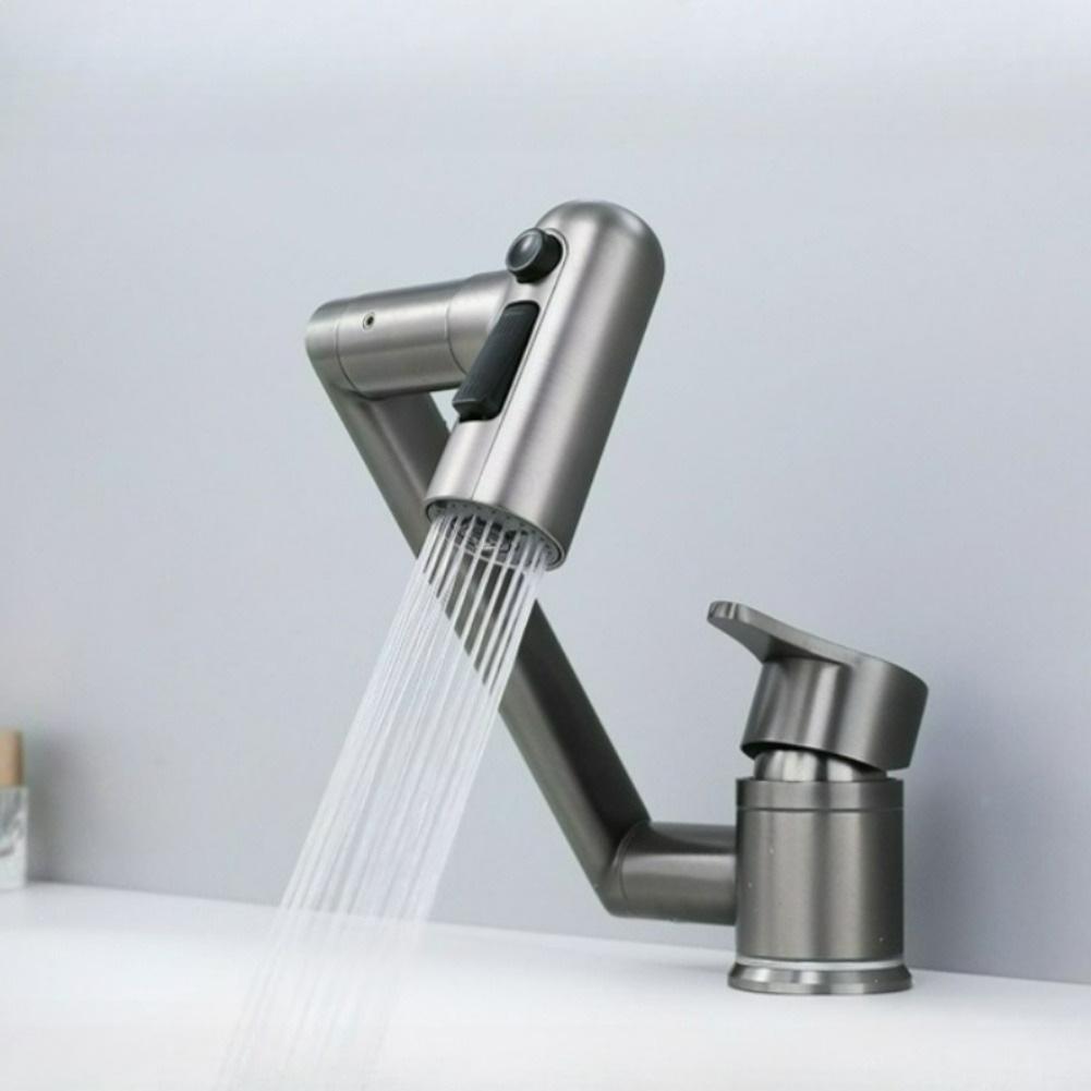 3-Mode Shower 360 Swivel Tap For Food Prep Area Easy To Install 304 Stainless Steel Easy Installation Kitchen Faucet