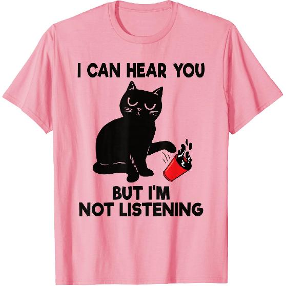 I Can Hear You But I'm Not Listening Funny Cat Lover Coffee T-Shirt