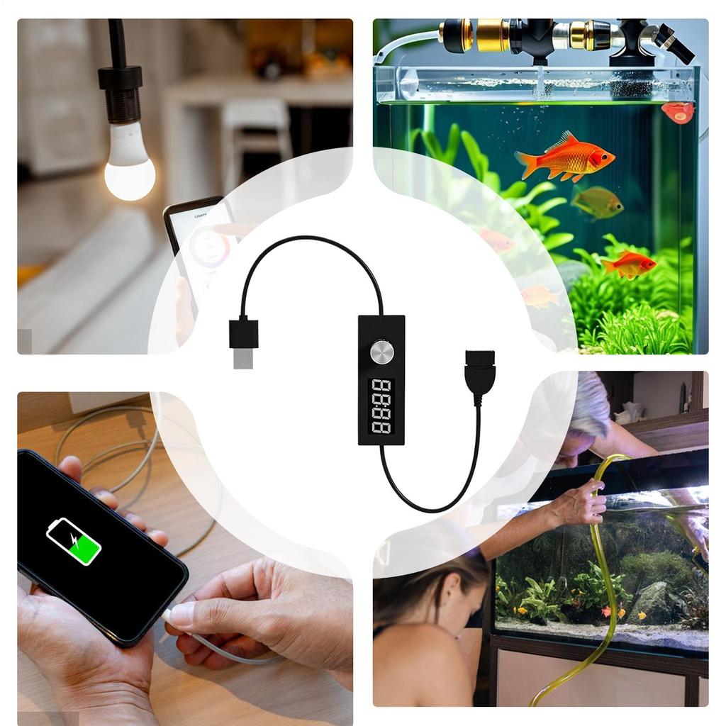 Digitaler USB-Timer-Schaltkabel Draht Digitaler 24-Stunden-Einstellbarer Timer Energie-Aus-Schalter Countdown-Timer Elektrobedarf