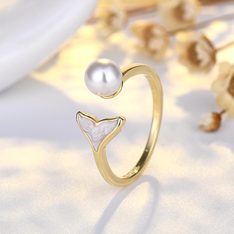 Simple Enamel Butterfly Ring Niche Girlfriend Temperament Star Pentagram Star Personalised Tide Jewelry Ring Retro Finger Ring