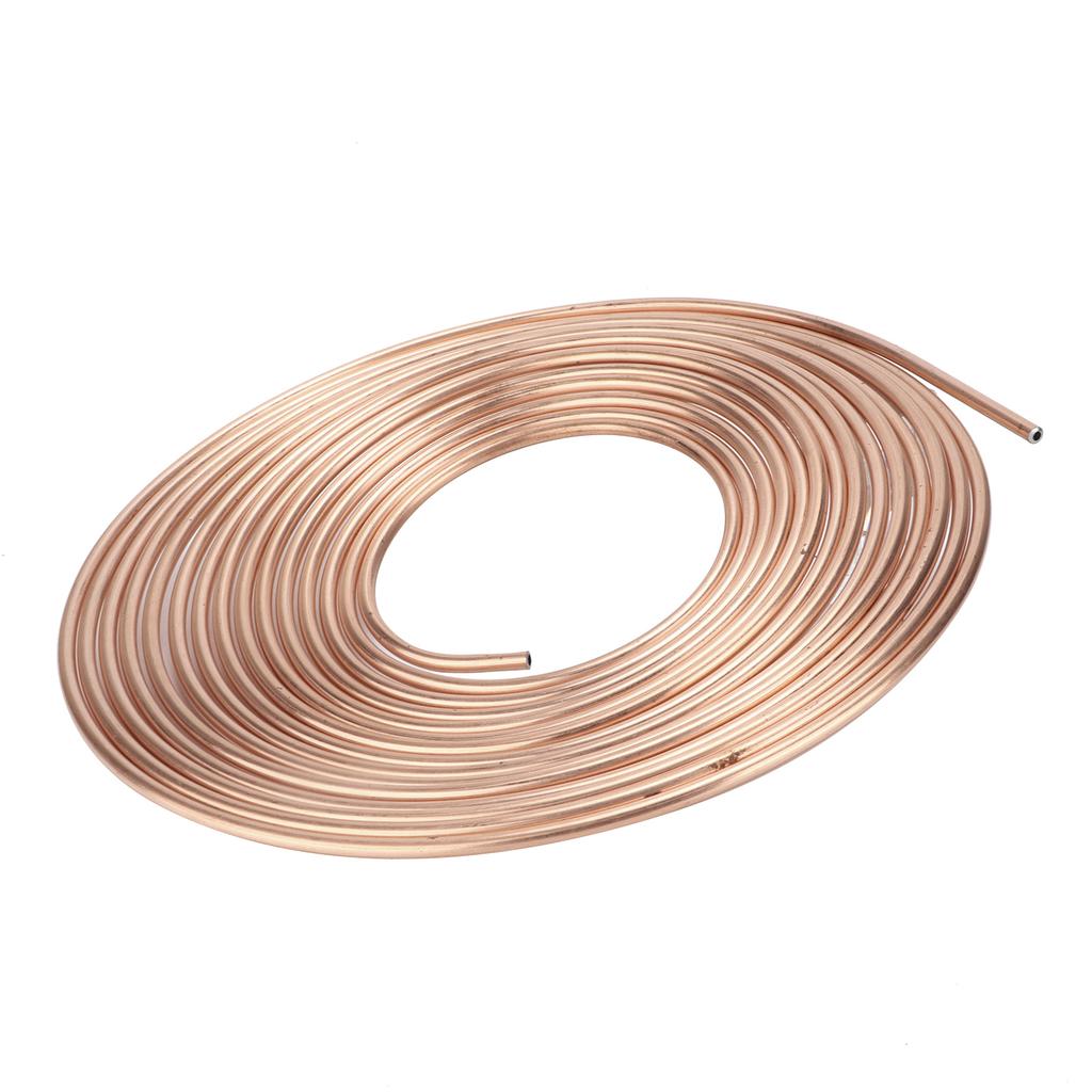 25ft Brake Line Tubing Copper Nickel Plated 3Celsius16in OD Coil Roll for Hydraulic Braking Fuel System(Gold )