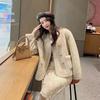 Jacket women's autumn and winter new thin short jacket loose fur integrated thickened imitation mink velvet