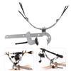 28086 Dual Purpose Ice Raft  Bridge Fishing Folding Bracket Stainless Steel Stand TackleL