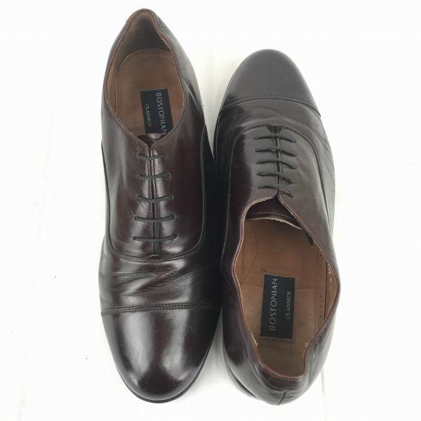 80s-90s Vintage Bostonian USA Leather Straight Tip 29.0 Reddish Brown Goodyear Welt(USED)