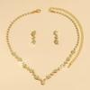 Fashion Jewelry Set With Dazzling Water Diamond For Brides And Women