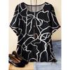 Vintage Women's Casual Loose T-Shirts Printed T-Shirt Fashion Tops Short Sleeves Tees O-Neck Oversized T-Shirt Female Clothing