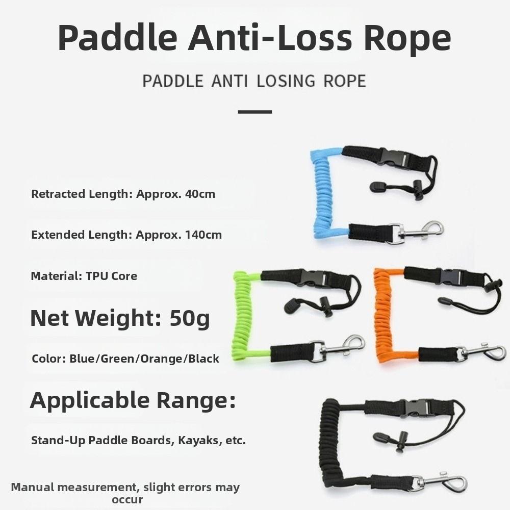 Elastic Inflatable Kayak Tie Rope Multicolored SUP Paddle Leash for Kayak Canoe