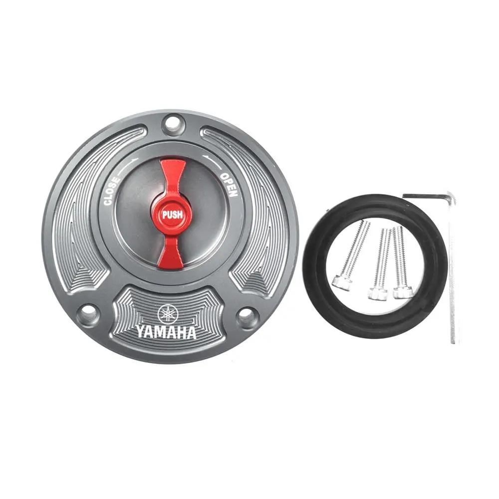 For Yamaha FZ6 FZ6R FZ1 R1 R6 R6S CNC Fuel Gas Tank Cap Cover Aluminum Keyless Motorcycle Accessories All years