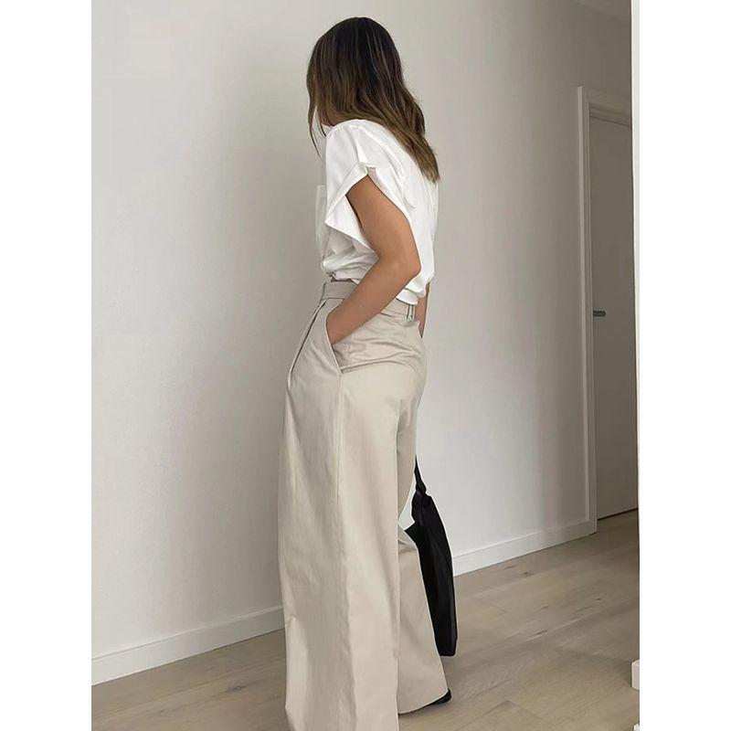 Western Style New Casual Trousers Draping Effect Design Comfortable Wide Leg Pants Casual Wide Leg Pants