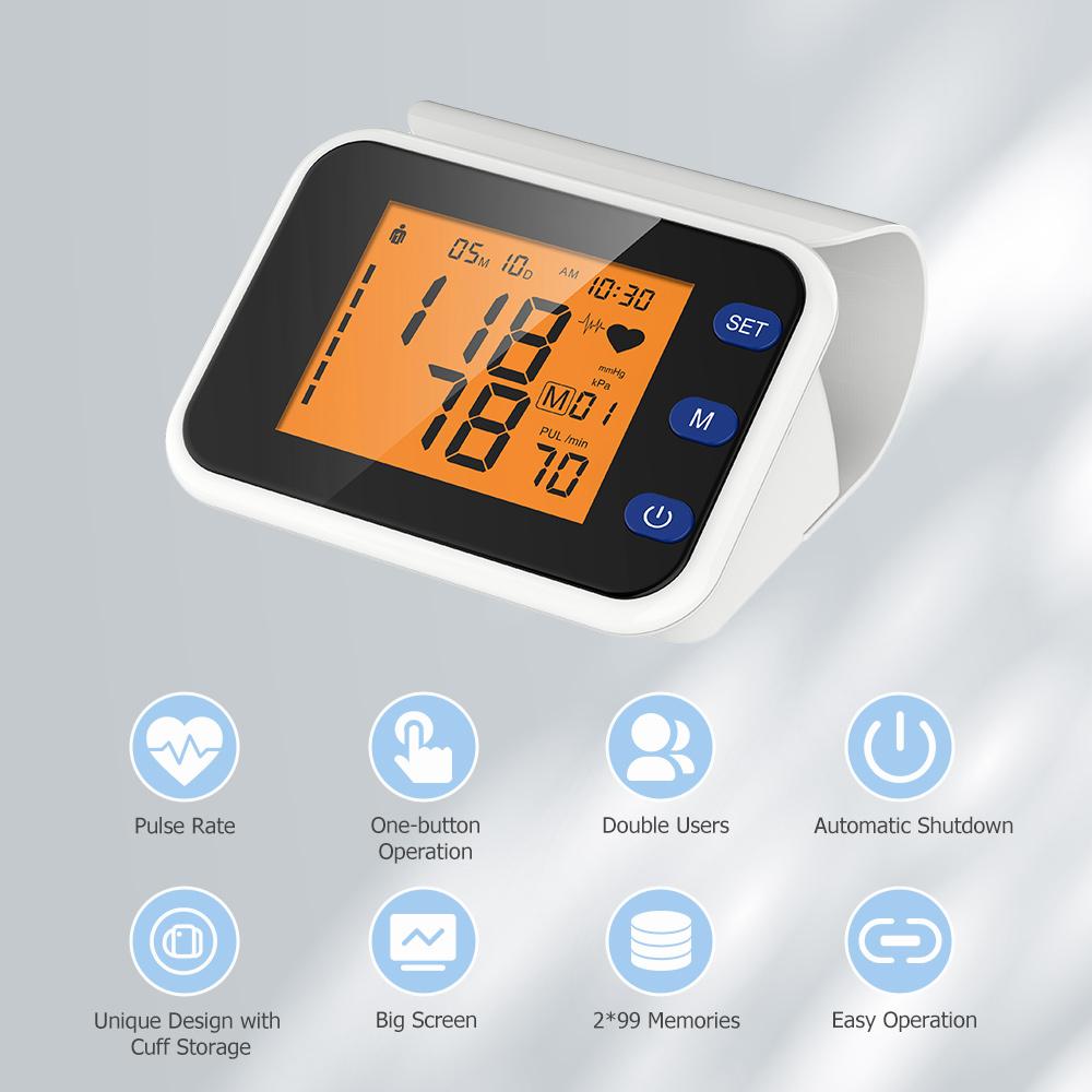 Smart Portable Blood Pressure Monitor Blood Pressure Machine Electric BP Monitors Digital Arm Sphygmomanometer Home Mercury