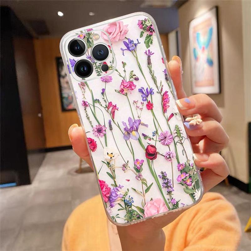 

Чехол для телефона Flower Aesthetic для iPhone 15 14 Pro Max 13 12 11 Pro Max XSMax XR 12 13 mini 14 Plus iphone 14Pro