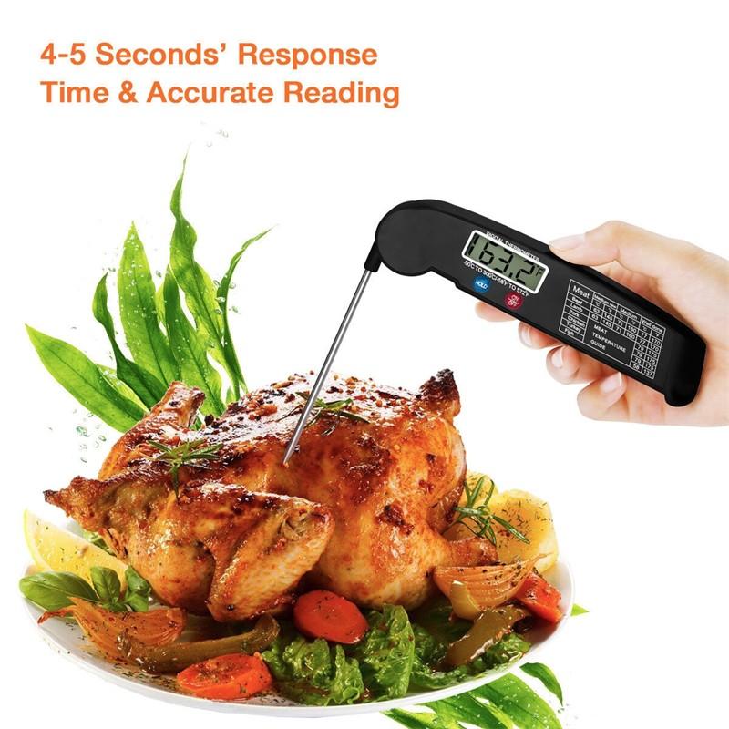 Digital Folding Probe Barbecue Thermometer Grill Food Electronic Oil Temperature Meter Thermometer Kitchen Thermometer For Cooking Oven