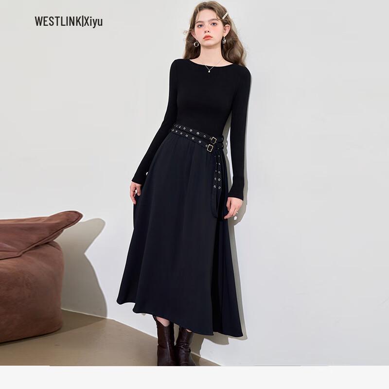 

Westbound Women s Patchwork Knit Long Dress S