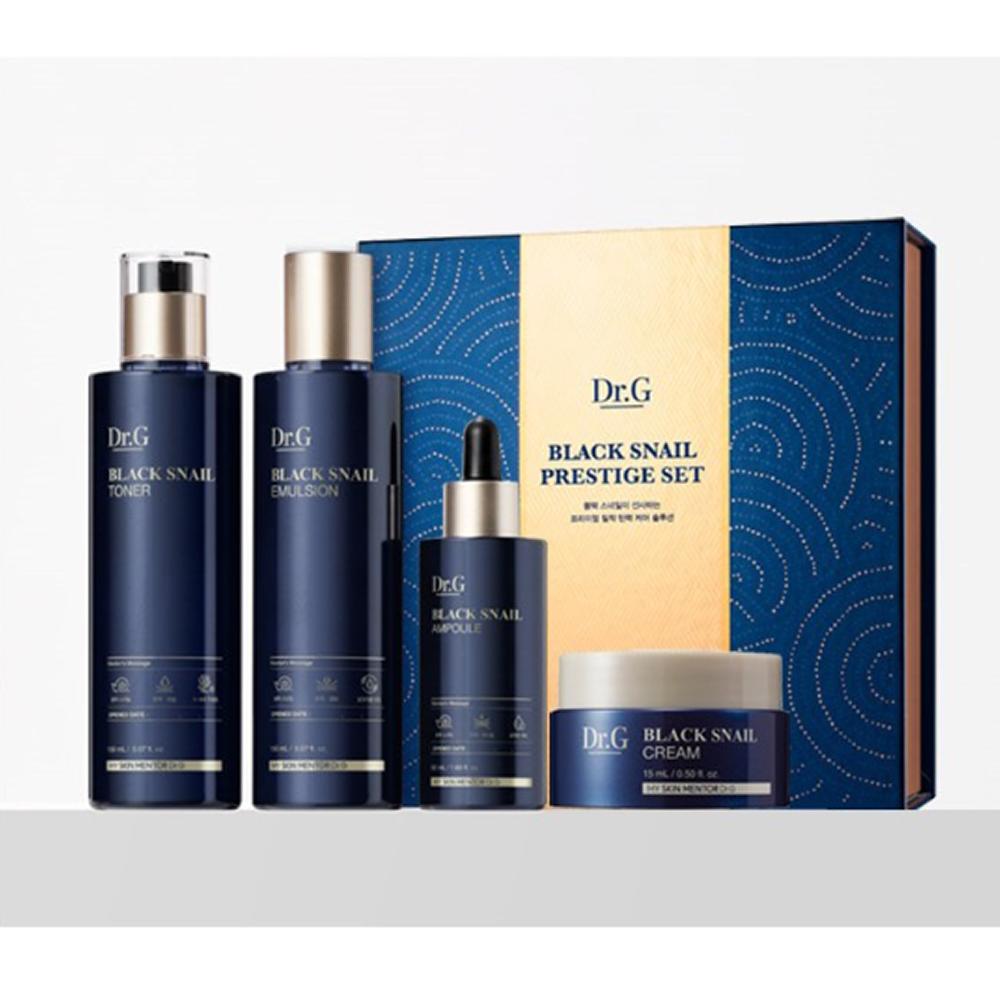 

Набор для ухода за лицом Dr.G Black Snail Prestige 4-ступенчатый набор для ухода за кожей, Тонер 150 мл + Ампула 50 мл + Эмульсия 150 мл + Крем 15 мл