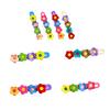 1/4Pcs Girl Hairpins Colorful Flower Decor Hair Clips Side Bang Hair Pins Plastic Material Hair Accessories
