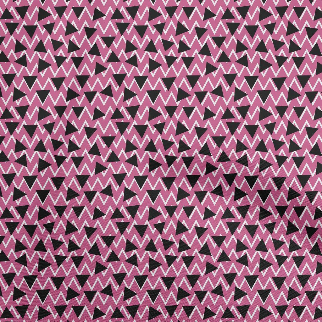 oneOone Cotton Flex Brown Fabric Geometric Triangle With Chevron Craft Projects Decor Fabric Printed By The Yard 40 Inch
