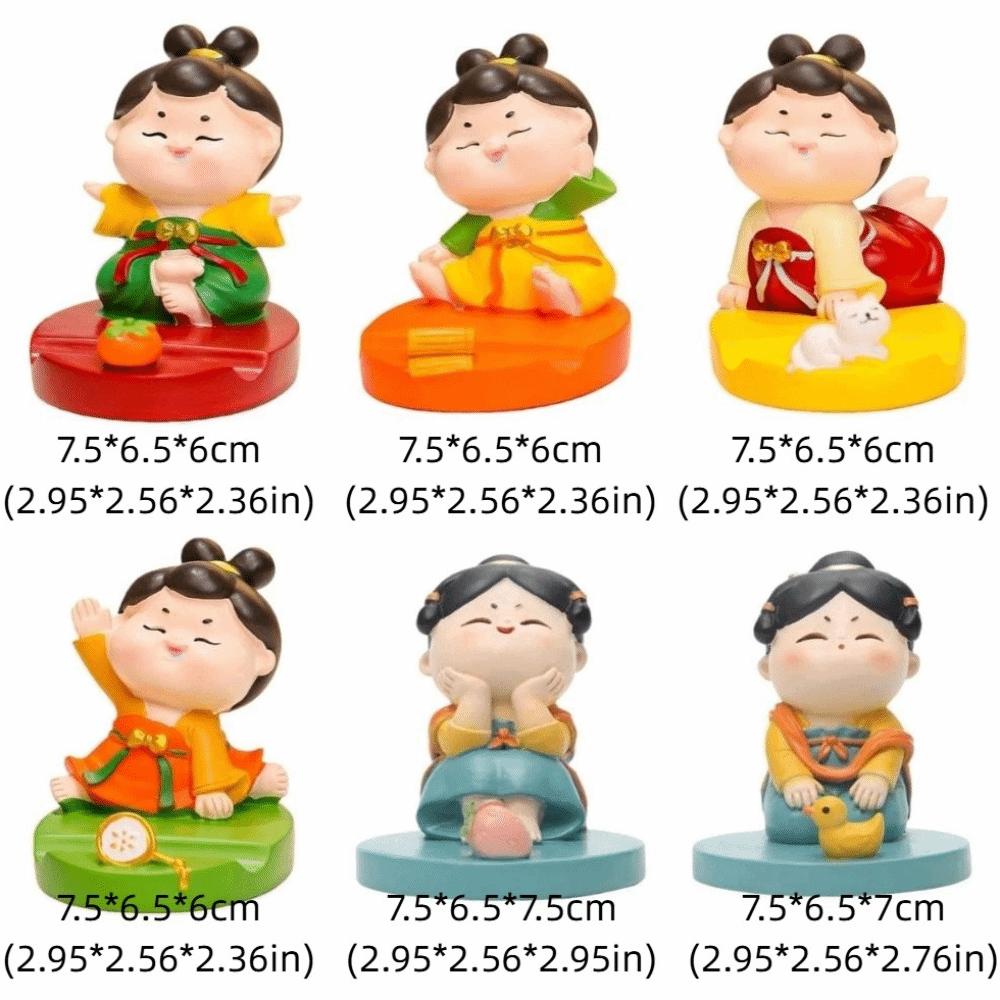 Resin Chinese New Year Ornaments Chinese New Year Style Mobile Phone Stand Home Party Decor