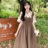 Summer Forest Style Dress Pregnant Women's Dress Women's Loose Fit Dress Cute and Gentle Knee Length Long Skirt