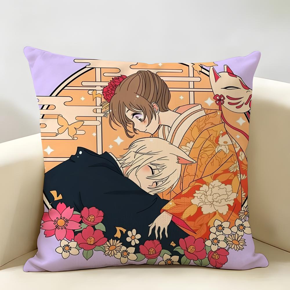 Anime KKamisama Hajimemashita Cushion Cover Natural Linen Organic Fabric DoubleSided Printing Room Sofa Decor Pillow Case