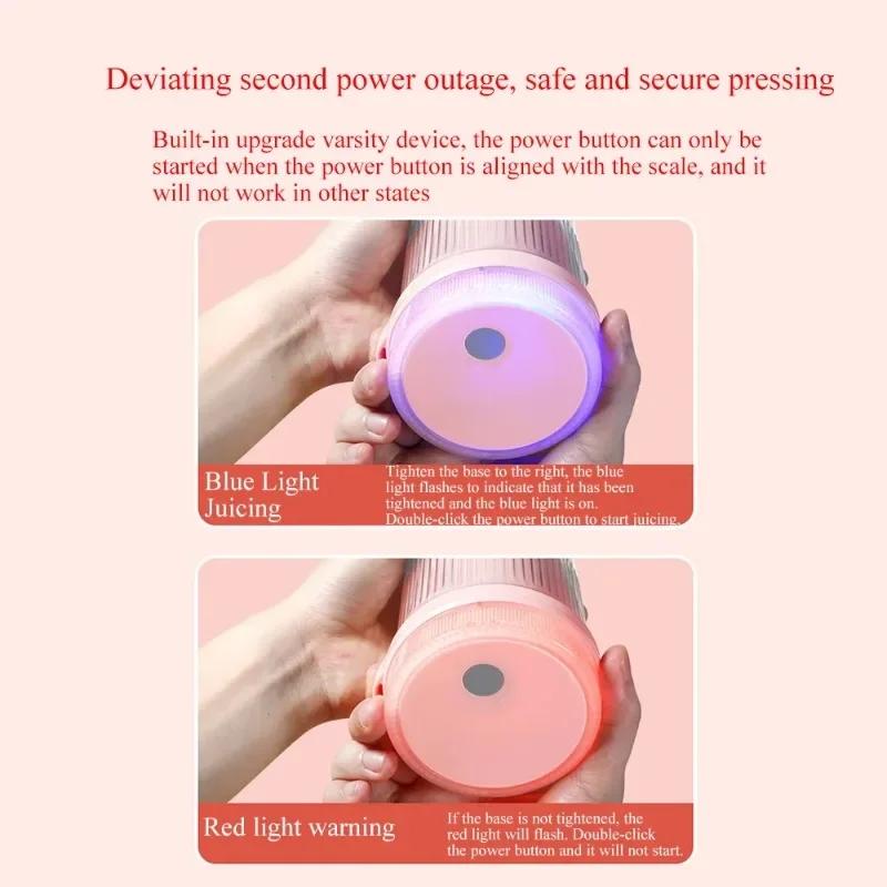 NEW Rechargeable Mixers Fresh Fruit Juicers Blue/Pink Usb Portable Juice Bottle Mini Fast Electric Blender Smoothie Ice Maker