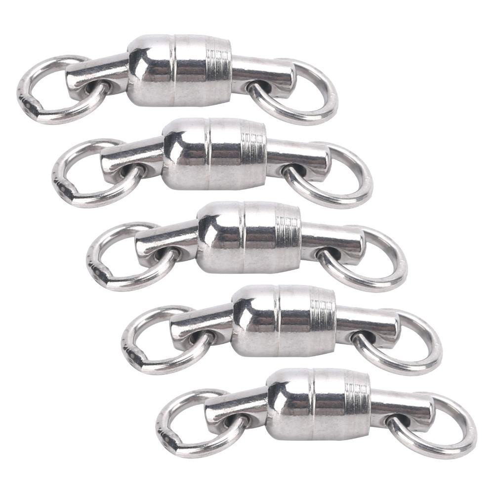 30PCS TwoWay Bearing Rotation Ring Dual Ball Fishing Connector Fishing Swivel Fishing Accessories