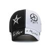 Spring & Summer New Korean Style Fashion Letter Baseball Cap With  Patchwork Print Trendy Street Sunshade Peaked Cap