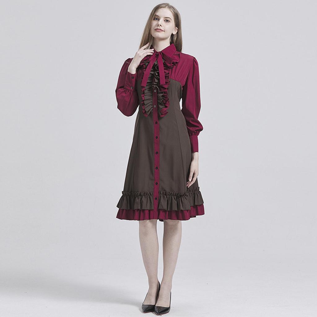 Plus Size Medieval Court Halloween Dress with Irregular Hem