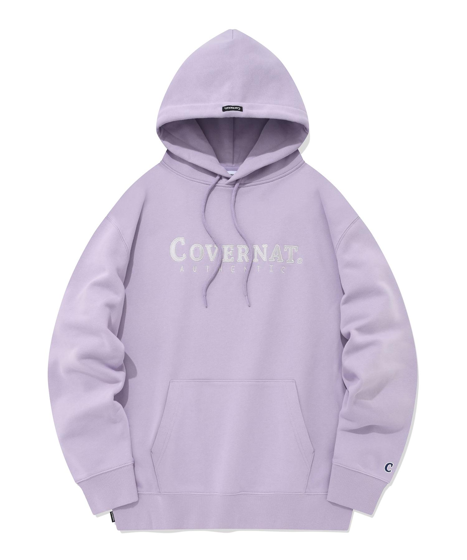 Худи Covernat с аутентичным логотипом, лавандовое Lavender/L